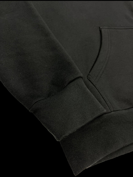 "BLACK" Curved Zip-up
