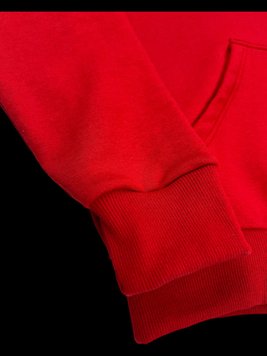 "RED" Curved Zip-Up