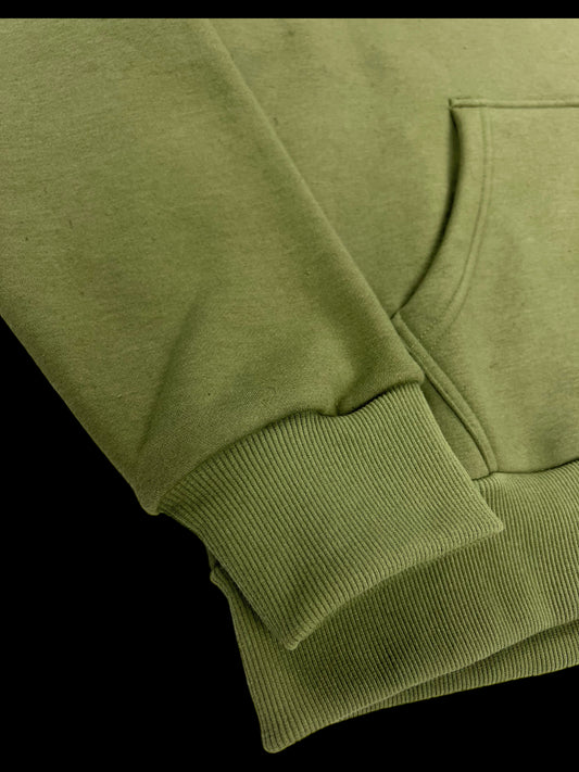 "Olive" Curved Zip-Up