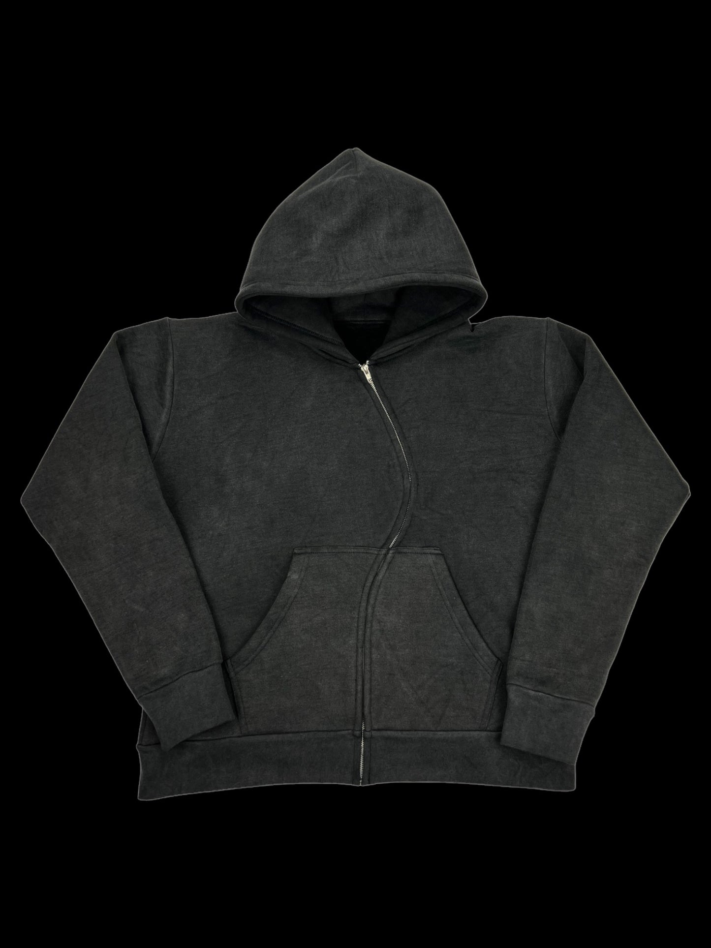 "VINTAGE Washed Curved Zip"